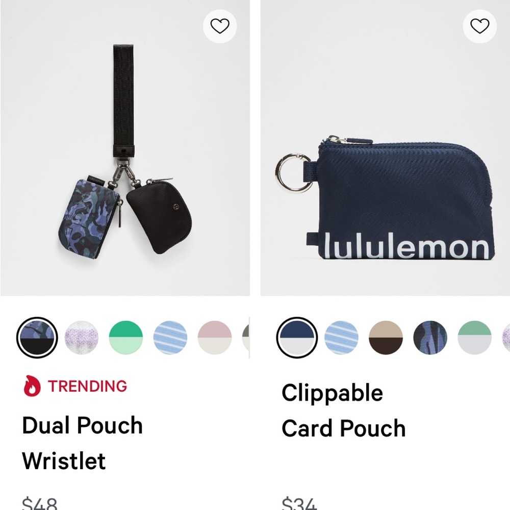 Authentic Lululemon Black Dual Pouch Wristlet and Clippable Card Pouch